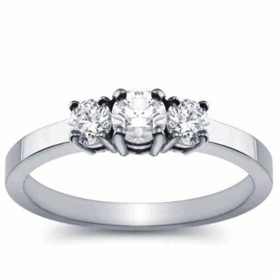 Diamond Bands The Jewelry Exchange | 3 Stone Diamond Ring 5/8 Ct