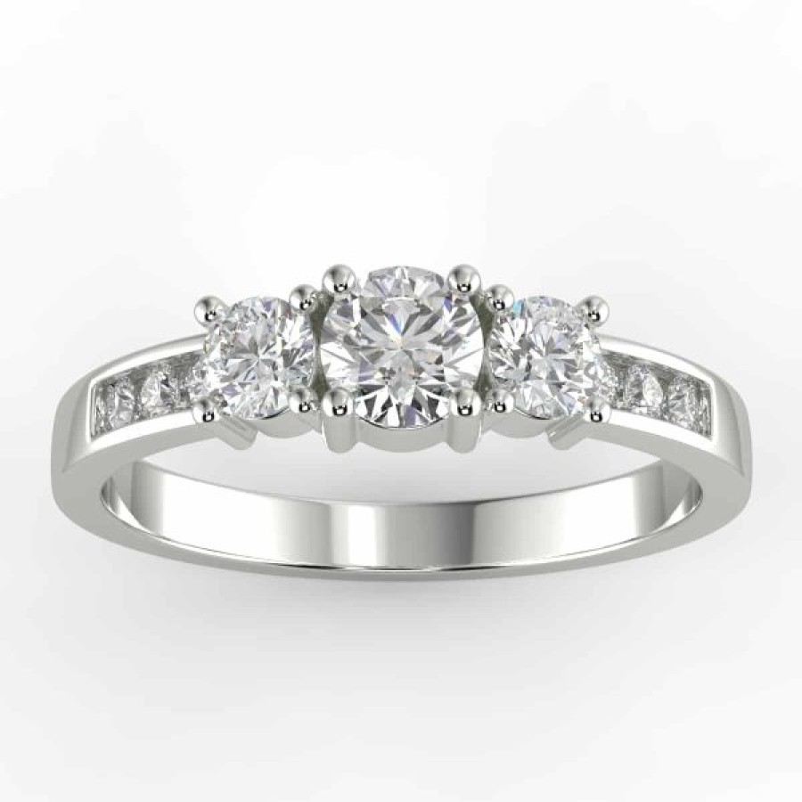 Diamond Bands The Jewelry Exchange | 3-Stone Lab Diamond Ring 4/5 Ct