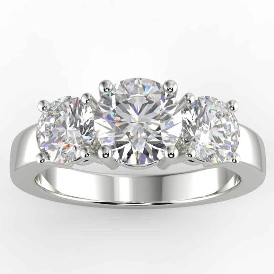 Diamond Bands The Jewelry Exchange | 3 Carat Lab Grown Three-Stone Diamond Ring