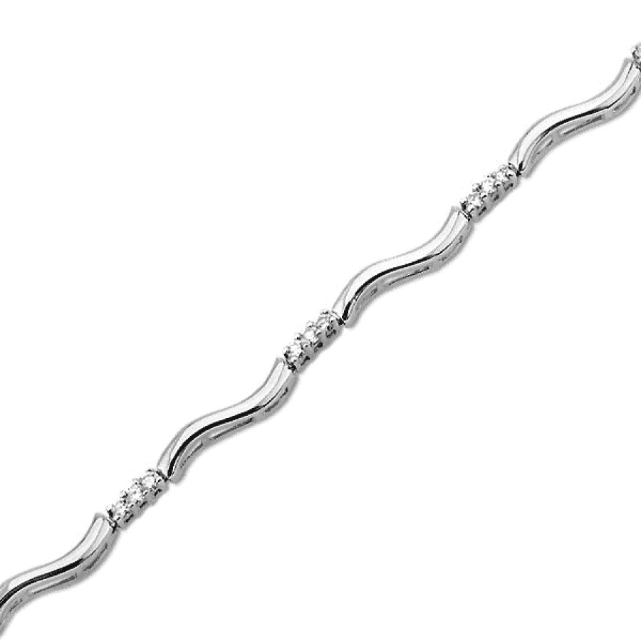 Fine Jewelry Specials The Jewelry Exchange | Diamond 3-Stone Diamond Bracelet (1/2 Ct)