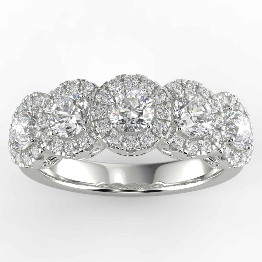 Diamond Bands The Jewelry Exchange | 1 Carat Diamond Anniversary Ring In Your Choice Of Metal.