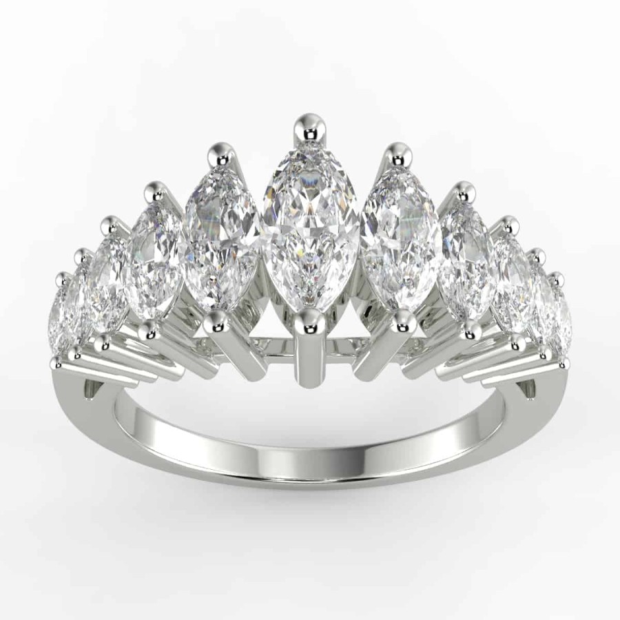 Diamond Bands The Jewelry Exchange | 1 1/4 Carat Marquise Cut Diamond Ladies' Ring In Your Choice Of Metal.