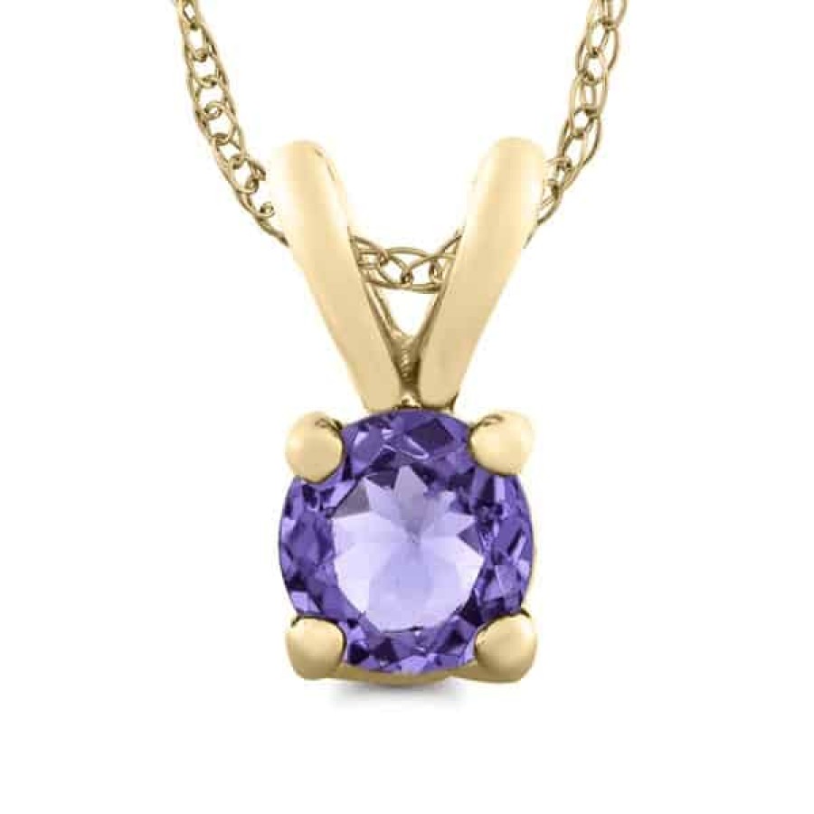 Gemstone Birthday Jewelry The Jewelry Exchange | 1/3 Carat Tanzanite Pendant In 14K Gold