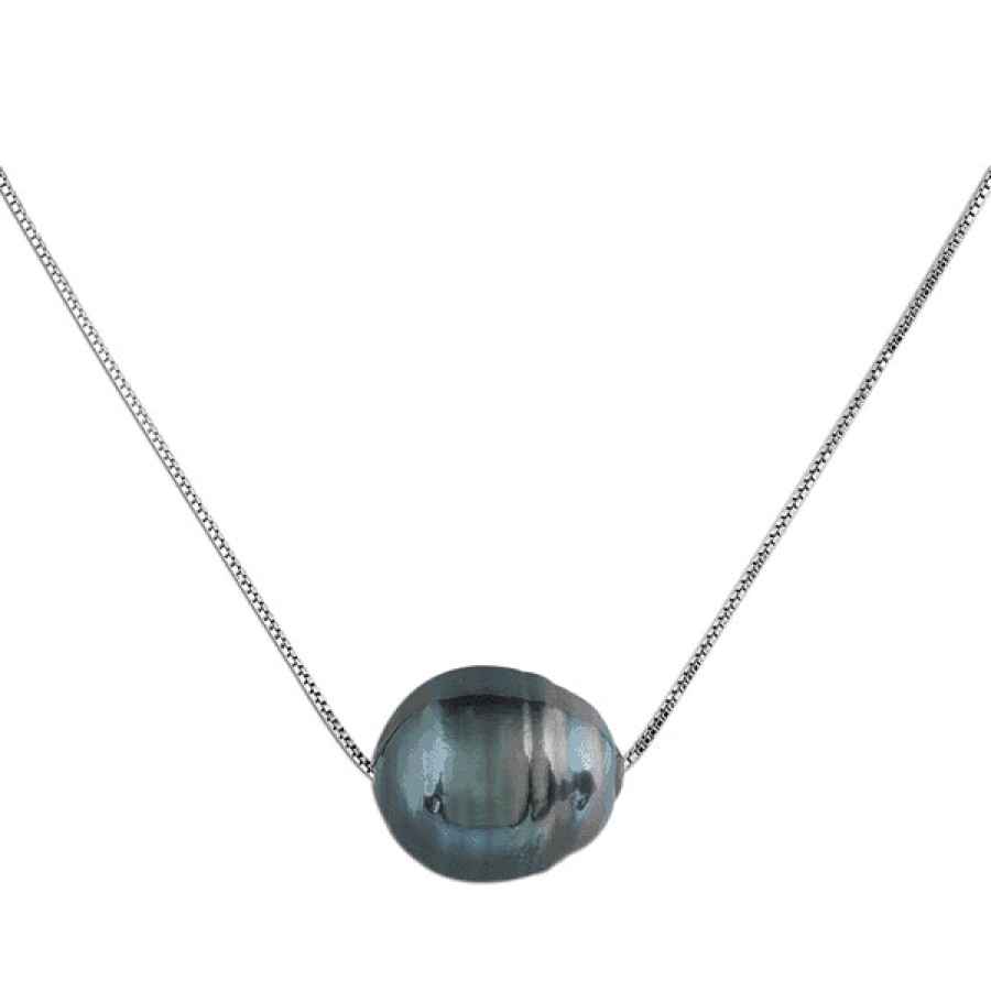 Necklaces And Gold Chains For Women The Jewelry Exchange | Tahitian Freshwater Pearl Pendant In Silver