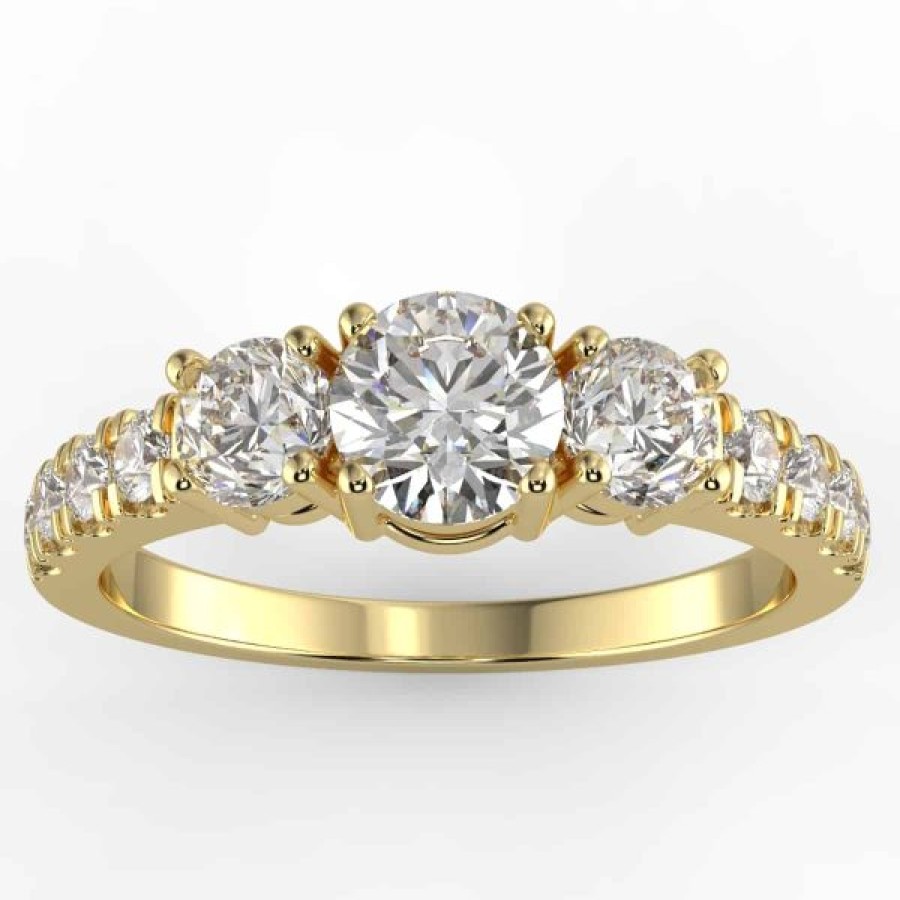 Diamond Bands The Jewelry Exchange | Three Stone Diamond Ring 1.2 Ct