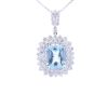 Gemstone Birthday Jewelry The Jewelry Exchange | 5 Carat Aquamarine Pendant In 18K Gold White