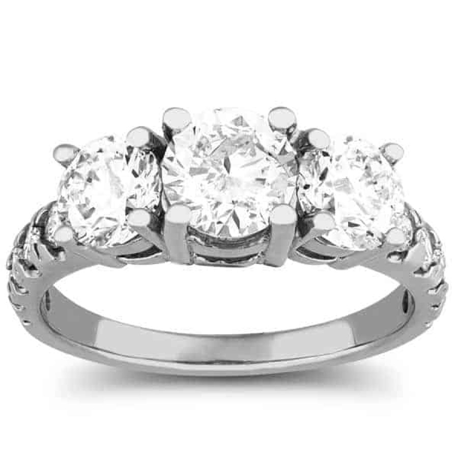 Diamond Bands The Jewelry Exchange | 3 Stone Diamond Ring