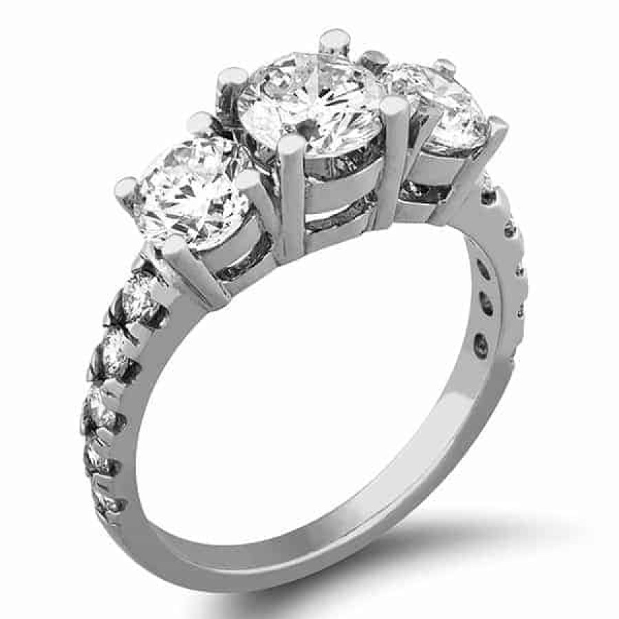 Diamond Bands The Jewelry Exchange | 3 Stone Diamond Ring