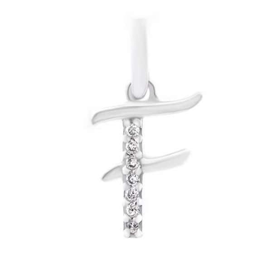 Fine Jewelry Specials The Jewelry Exchange | Lab Diamond Letter "F" Pendant