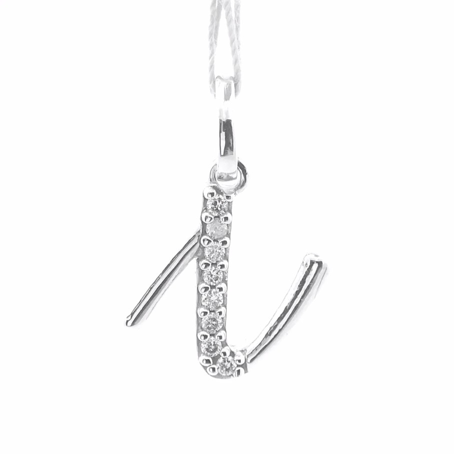 Fine Jewelry Specials The Jewelry Exchange | Lab Diamond Letter "N" Pendant