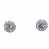 Gemstone Birthday Jewelry The Jewelry Exchange | Aquamarine & Diamond Halo Earrings