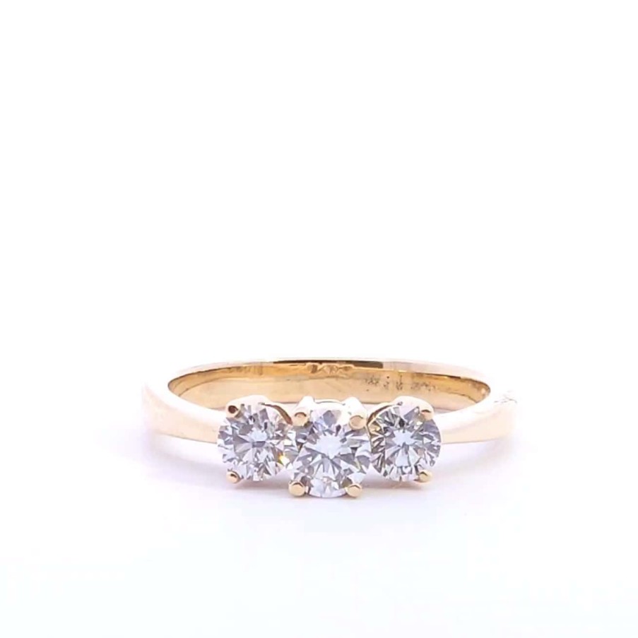 Diamond Bands The Jewelry Exchange | Lab Three Stone Diamond Ring 2/3 Ct