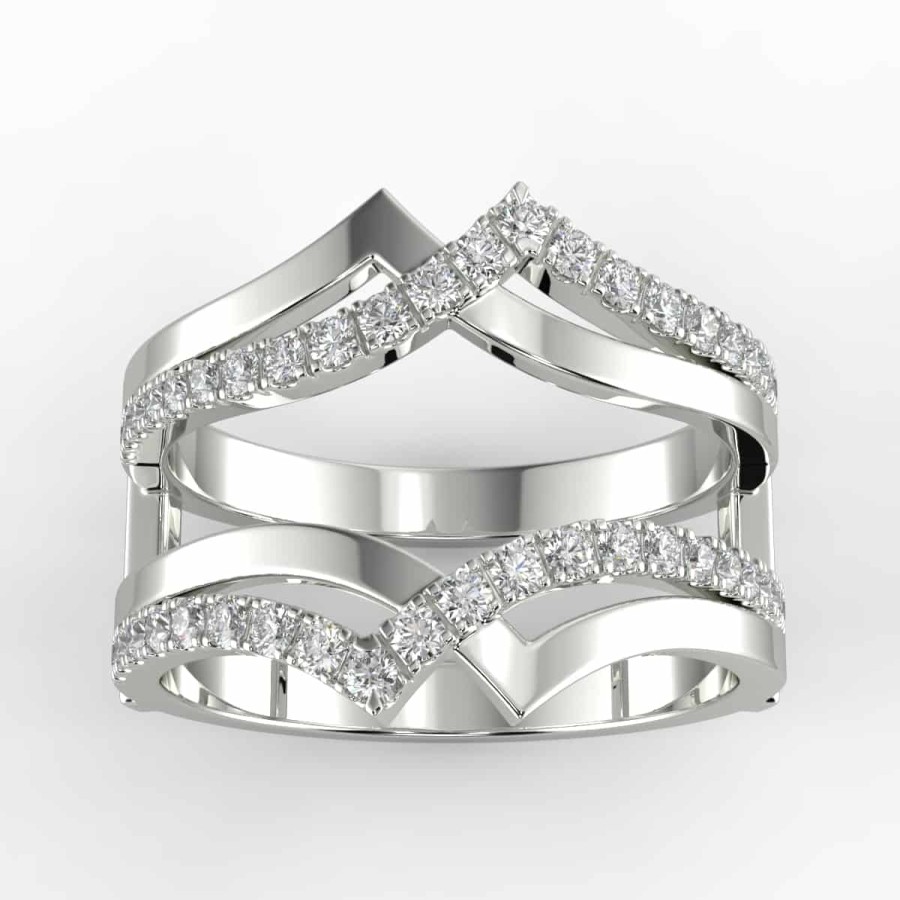 Diamond Bands The Jewelry Exchange | 2/5 Carat Diamond Ring Guard