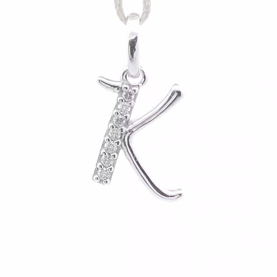 Fine Jewelry Specials The Jewelry Exchange | Lab Diamond Letter "K" Pendant