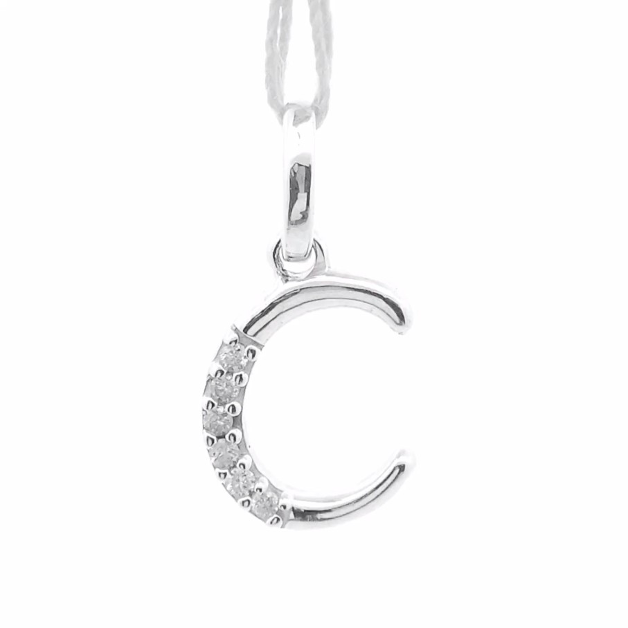 Fine Jewelry Specials The Jewelry Exchange | Lab Diamond Letter "C" Pendant