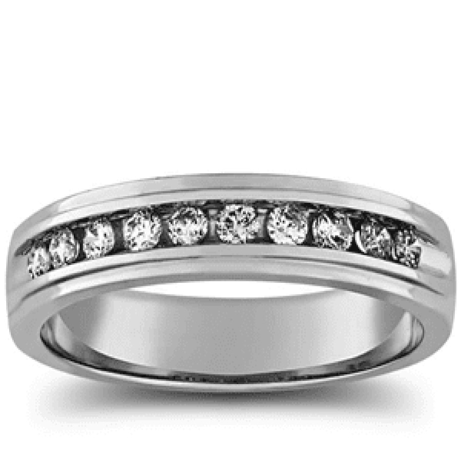 Diamond Bands The Jewelry Exchange | 3/8 Carat Diamond Men'S Ring In 10K Gold