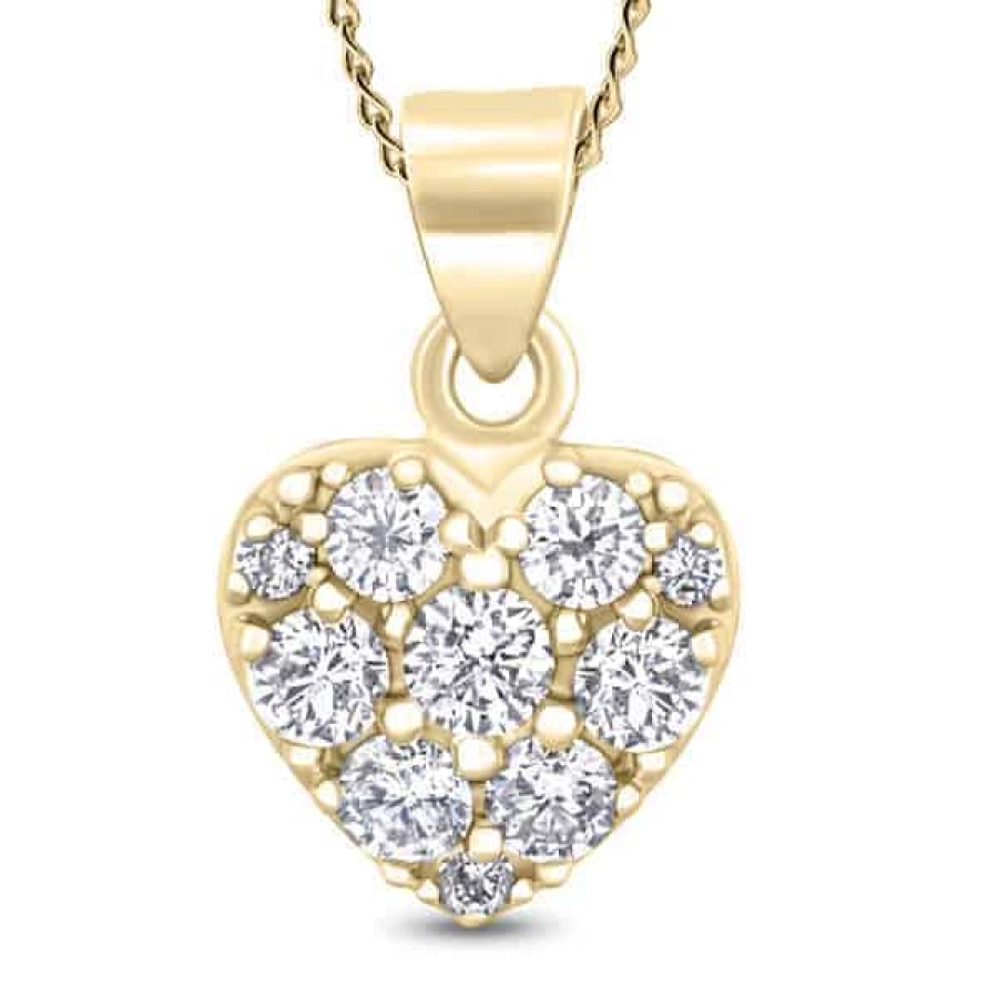 Necklaces And Gold Chains For Women The Jewelry Exchange | 1/2Ct Diamond Heart Pendant