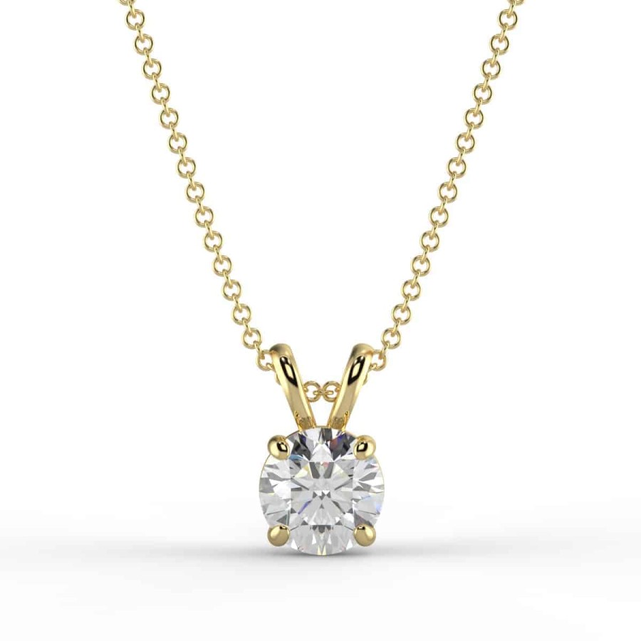 Natural & Lab Diamond Solitaire Pendants The Jewelry Exchange | 1 Carat Lab Grown Diamond Solitaire Pendant In 10K Gold