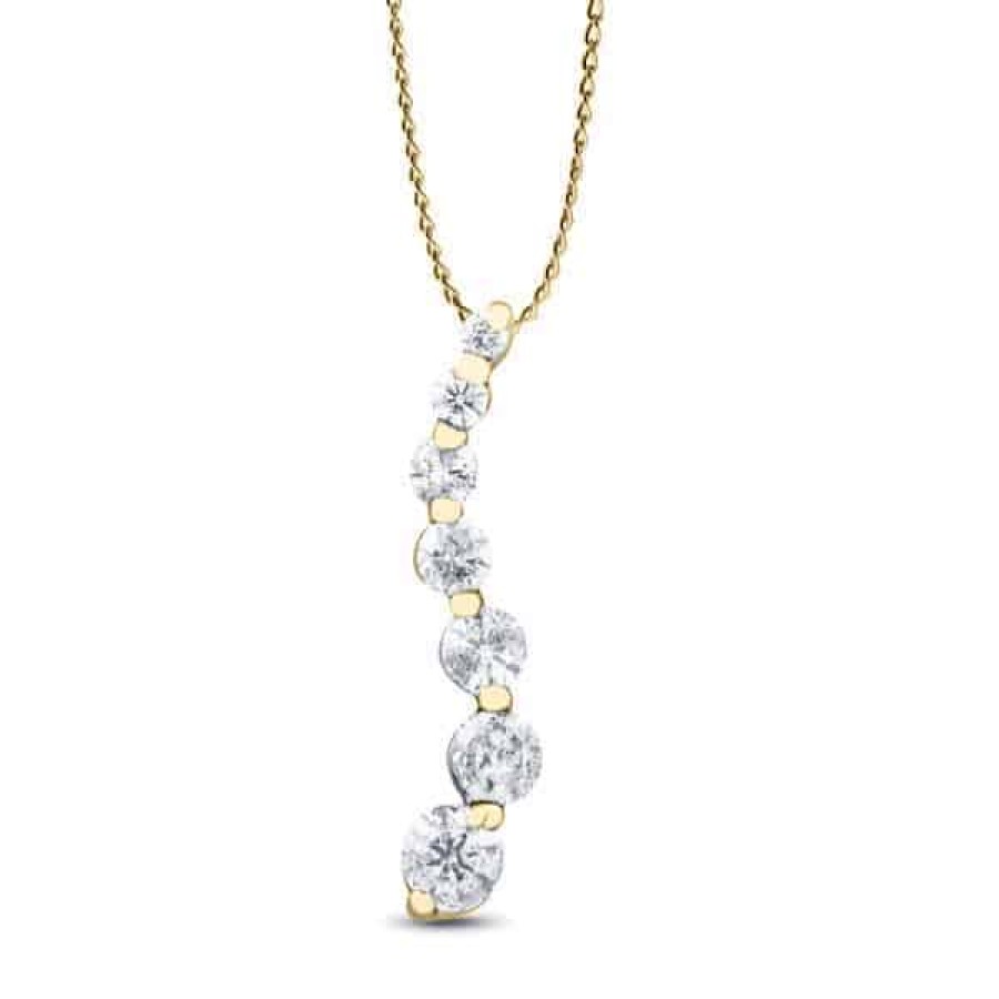 Necklaces And Gold Chains For Women The Jewelry Exchange | 1 Carat Diamond Journey Pendant In 10K Gold