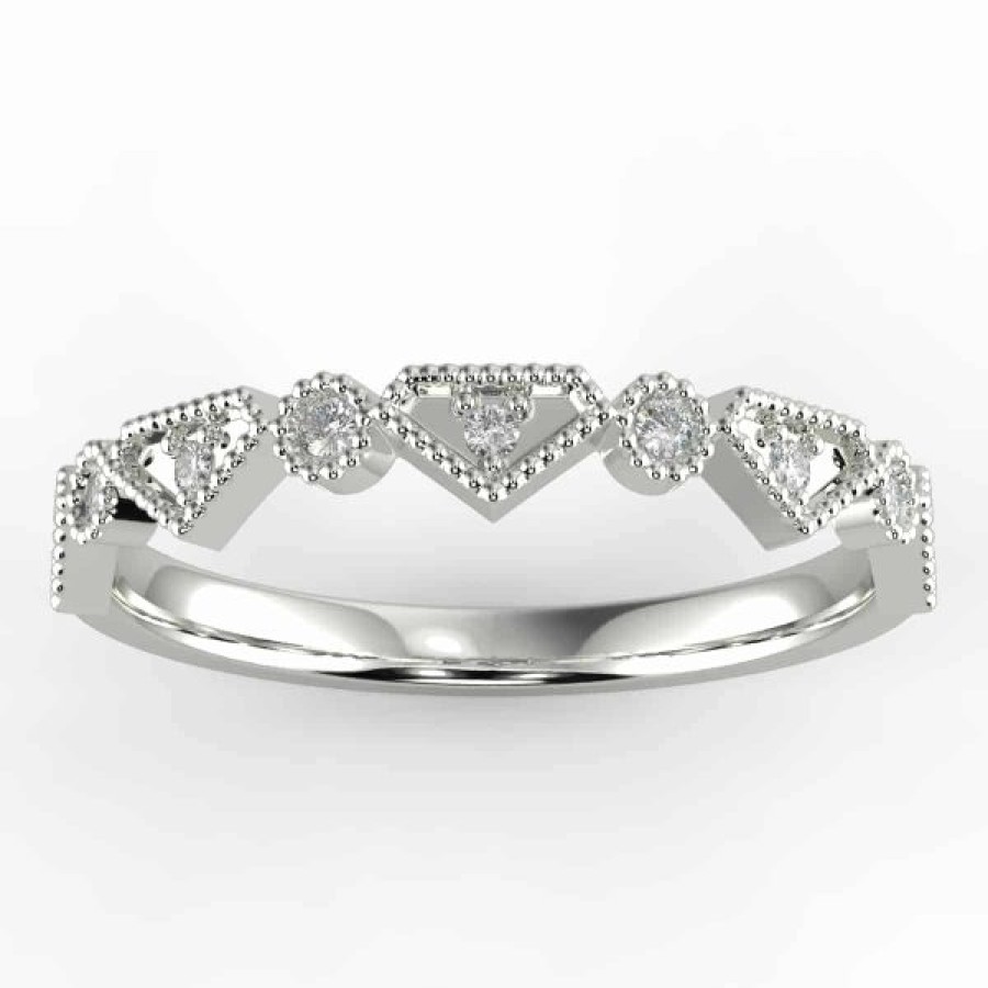 Diamond Bands The Jewelry Exchange | Lab Stackable Diamond Anniversary Band