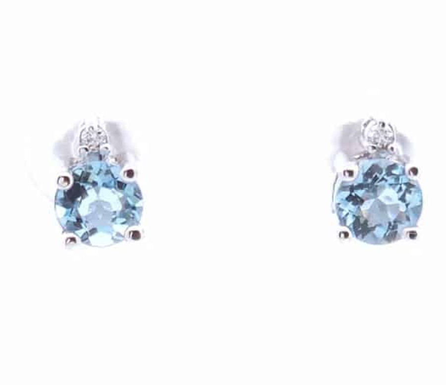 Gemstone Birthday Jewelry The Jewelry Exchange | Aquamarine Diamond Earrings