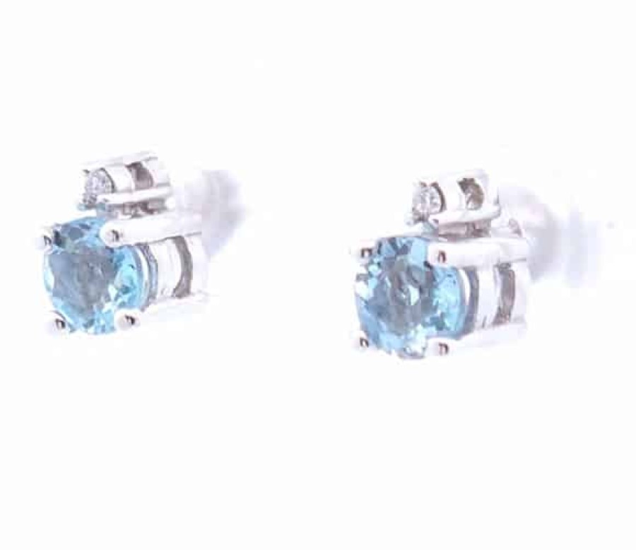 Gemstone Birthday Jewelry The Jewelry Exchange | Aquamarine Diamond Earrings