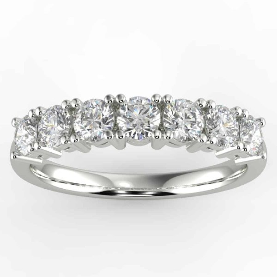 Diamond Bands The Jewelry Exchange | 7-Stone Diamond Anniversary Ring Basket Setting