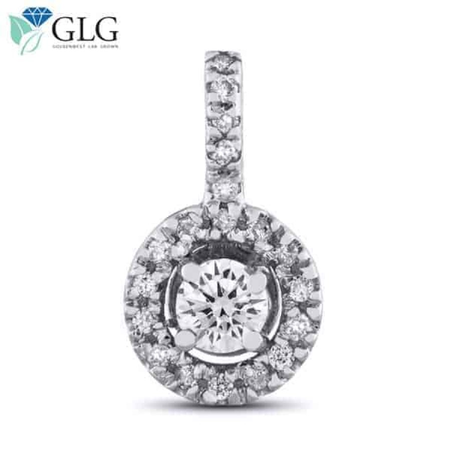 Necklaces And Gold Chains For Women The Jewelry Exchange | Glg 3/8 Carat Lab Diamond Pendant In 14K Gold