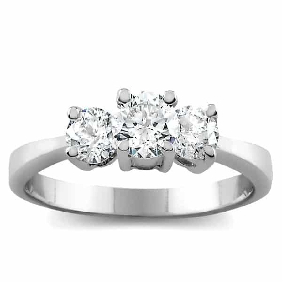 Diamond Bands The Jewelry Exchange | 3-Stone Diamond Ring 1 Ct