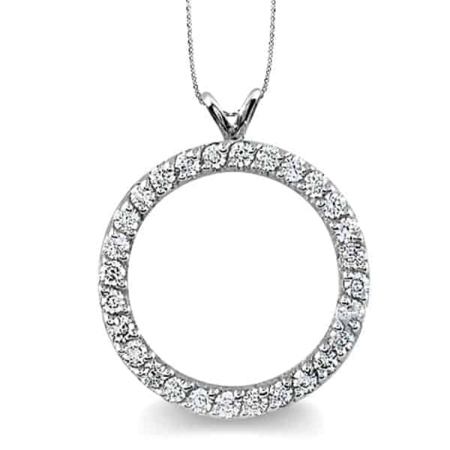 Necklaces And Gold Chains For Women The Jewelry Exchange | 1/4 Carat Diamond Circle Pendant In 10K Gold