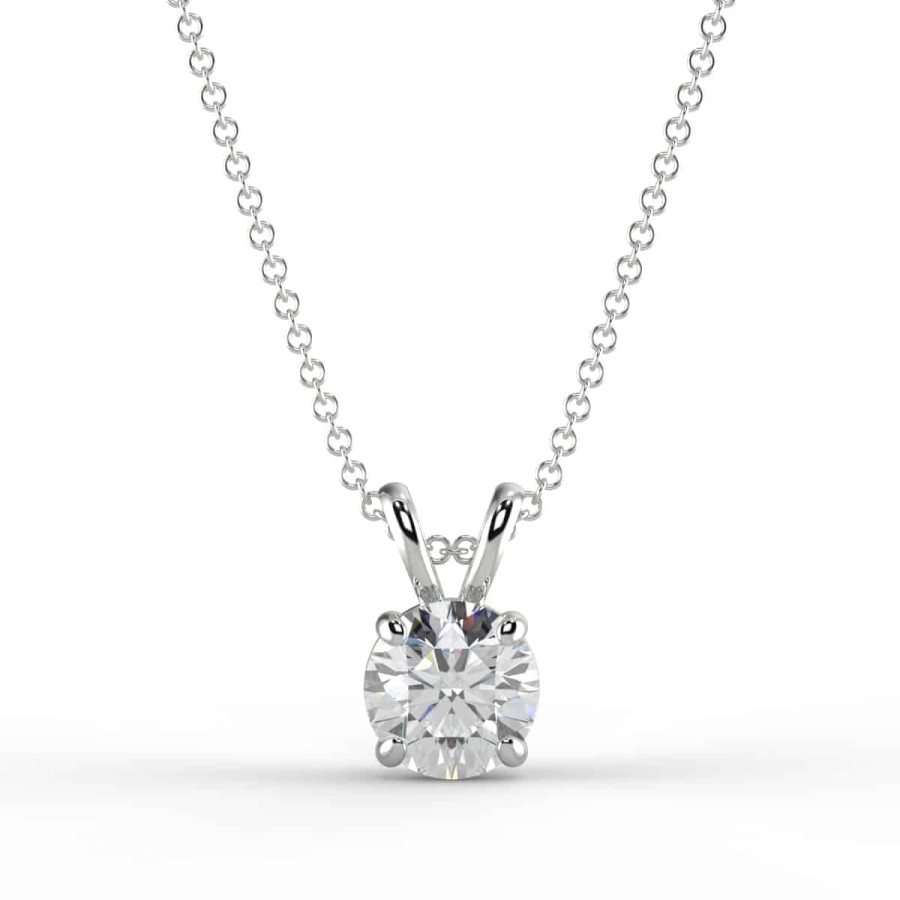 Necklaces And Gold Chains For Women The Jewelry Exchange | 1.00Ct Natural Diamond Solitaire Pendant