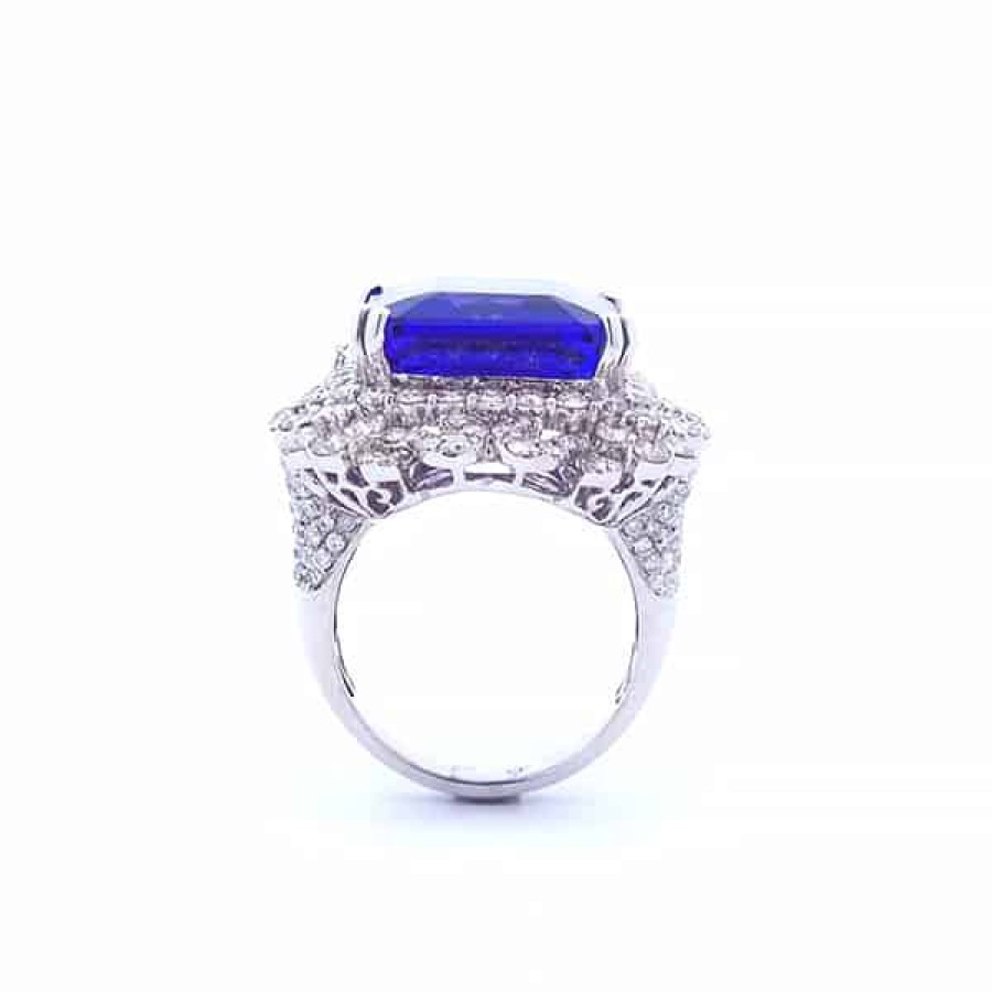 Gemstone Birthday Jewelry The Jewelry Exchange | Tanzanite 23 Carat Ring In 18K Gold White