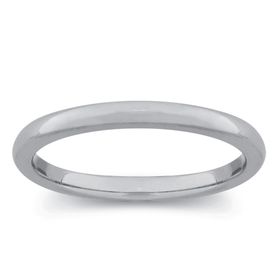 Diamond Bands The Jewelry Exchange | 2Mm Half Round Gold Band