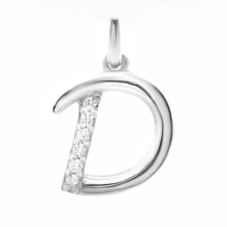 Fine Jewelry Specials The Jewelry Exchange | Lab Diamond Letter "D" Pendant