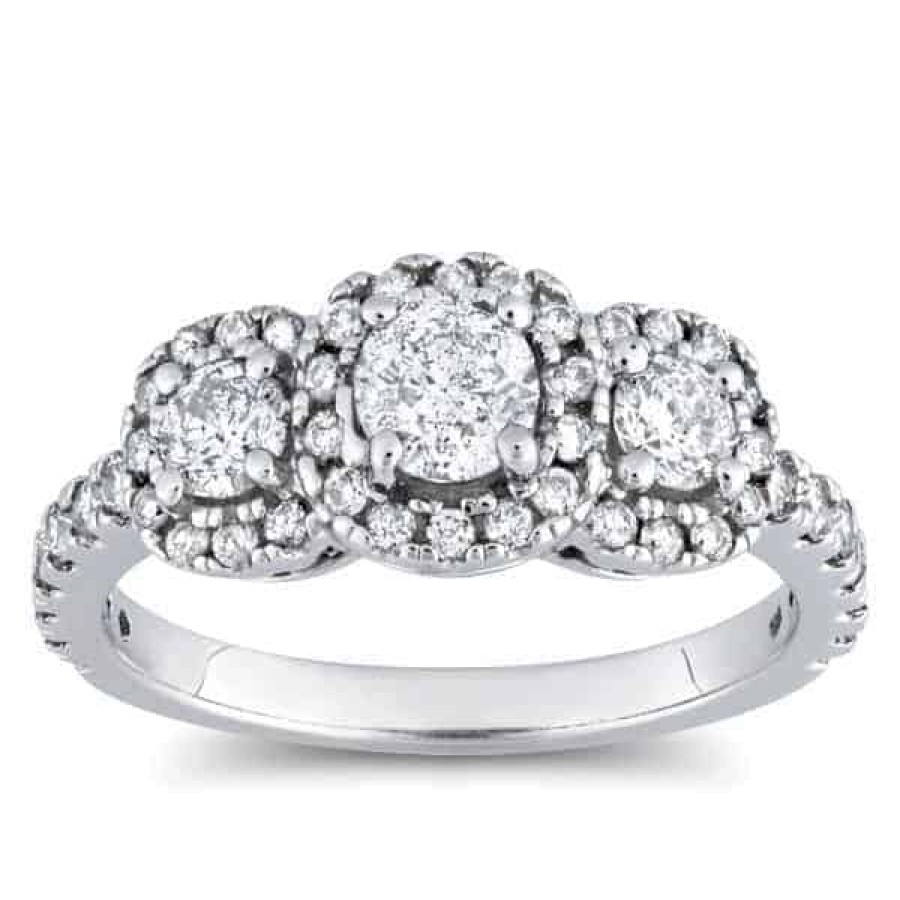 Diamond Bands The Jewelry Exchange | 1 Carat Three Stone Diamond Ring