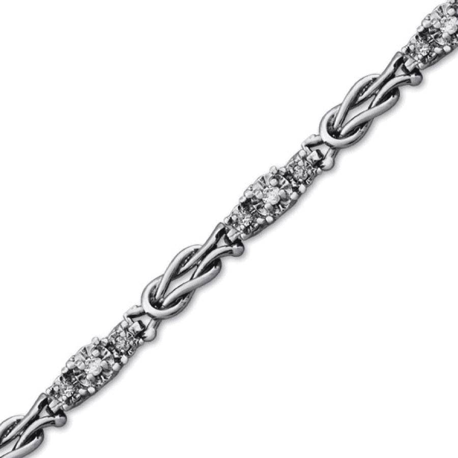 Fine Jewelry Specials The Jewelry Exchange | 3-Stone Tennis Bracelet (1/3 Ct)