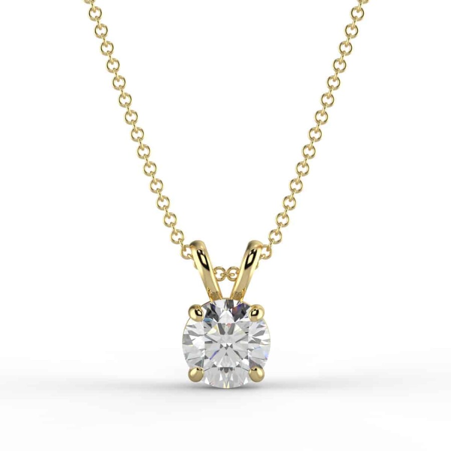 Natural & Lab Diamond Solitaire Pendants The Jewelry Exchange | 1 Carat Lab Grown Diamond Solitaire Pendant In 10K Gold