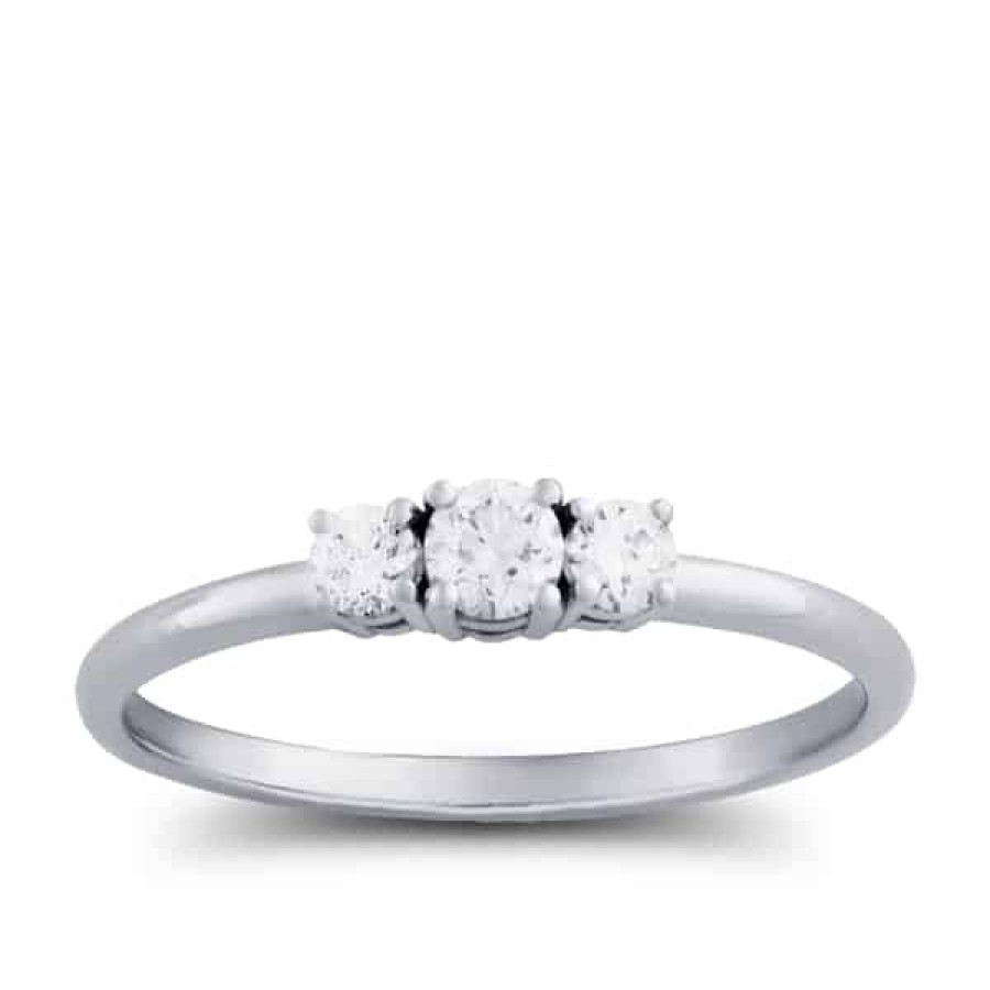 Diamond Bands The Jewelry Exchange | 3 Stone Diamond Ring 1/5 Ct