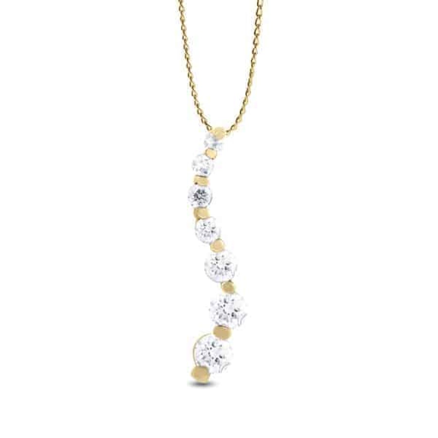 Necklaces And Gold Chains For Women The Jewelry Exchange | 1/2 Carat Diamond Journey Pendant In 10K Gold