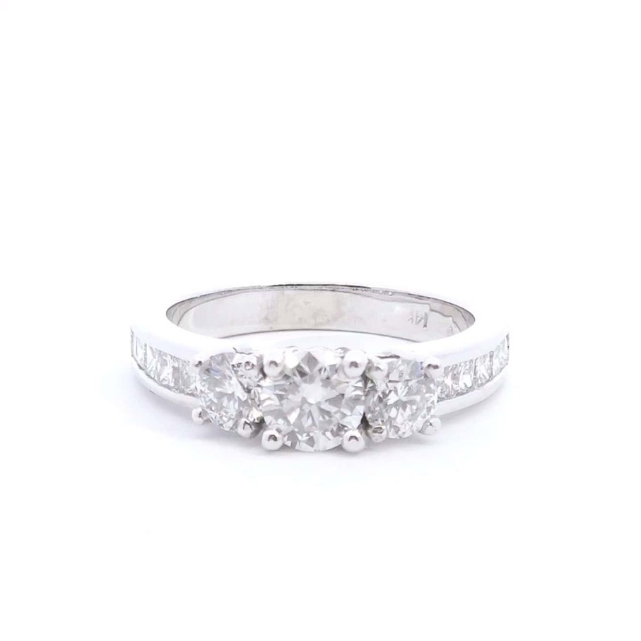 Diamond Bands The Jewelry Exchange | Lab Three Stone Diamond Ring 1 1/2 Ct