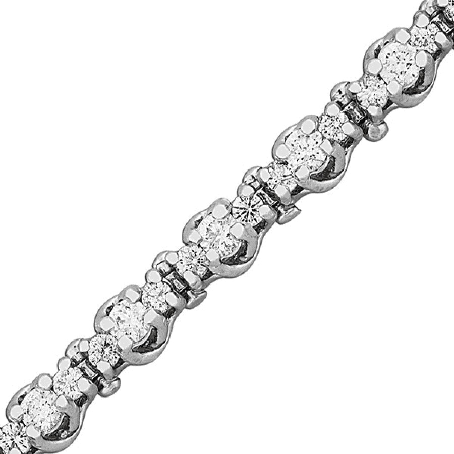 Diamond Bracelets For Sale The Jewelry Exchange | 3-Stone Diamond Bracelet (3 1/4 Ct)