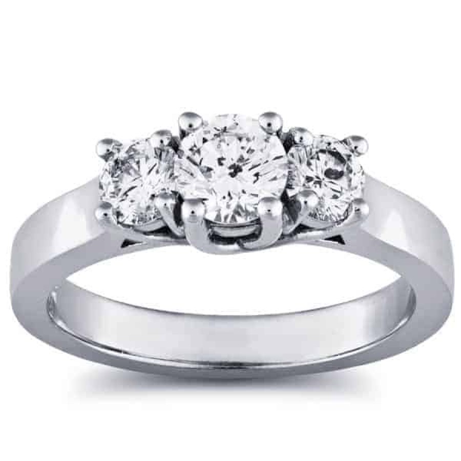 Diamond Bands The Jewelry Exchange | Three Stone Diamond Ring 5/8 Ct