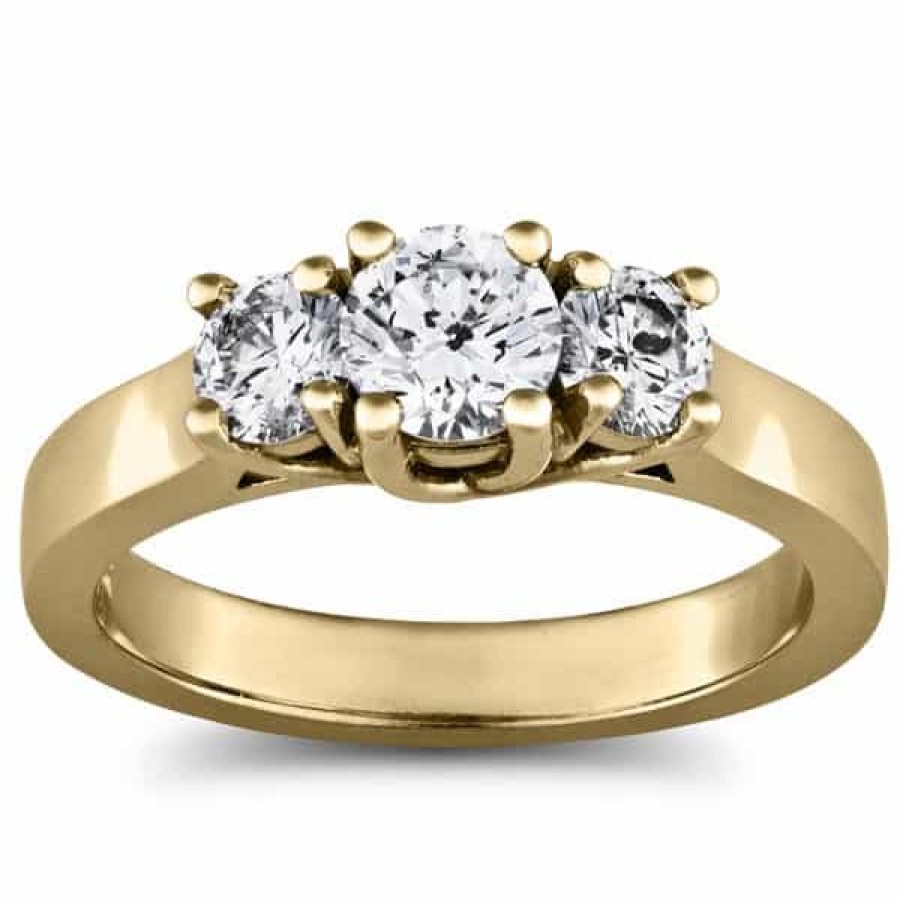 Diamond Bands The Jewelry Exchange | Three Stone Diamond Ring 5/8 Ct