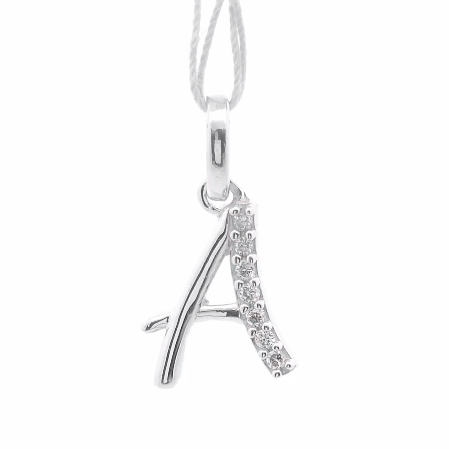 Fine Jewelry Specials The Jewelry Exchange | Lab Diamond Letter "A" Pendant