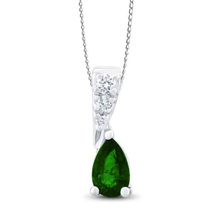 Gemstone Birthday Jewelry The Jewelry Exchange | Diamond And Emerald Pendant