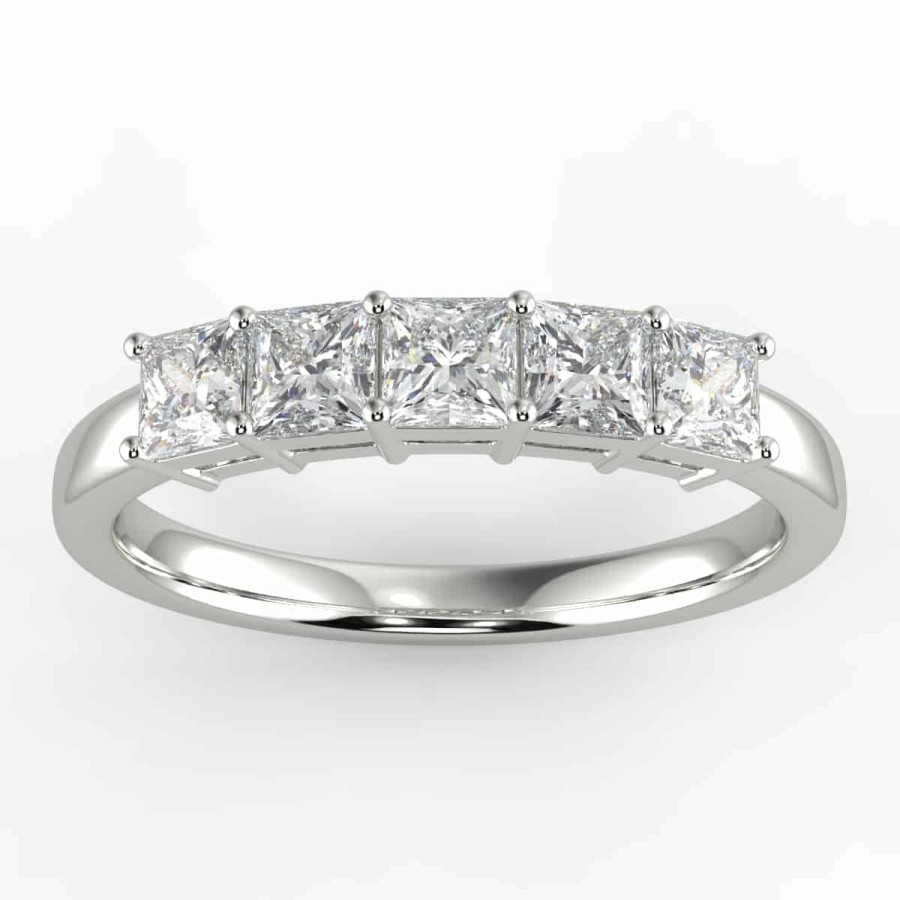 Diamond Bands The Jewelry Exchange | Princess Diamond Anniversary Ring