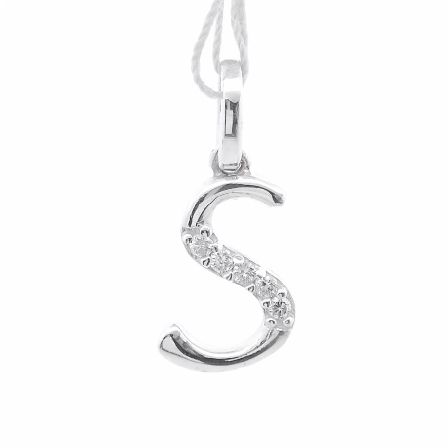 Fine Jewelry Specials The Jewelry Exchange | Lab Diamond Letter "S" Pendant