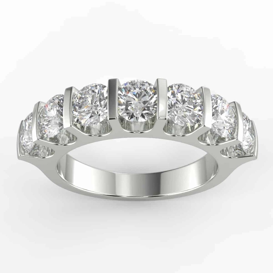 Diamond Bands The Jewelry Exchange | 1 3/8 Carat Diamond Anniversary Ring In Your Choice Of Metal.