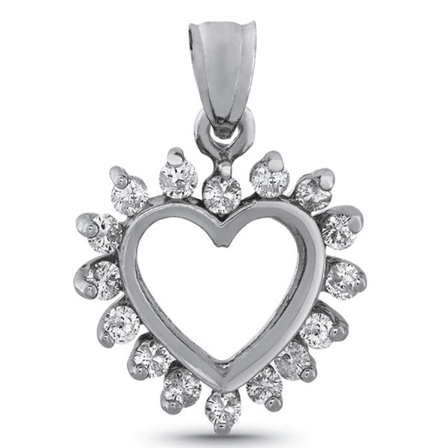 Necklaces And Gold Chains For Women The Jewelry Exchange | 1/2Ct Diamond Heart Pendant