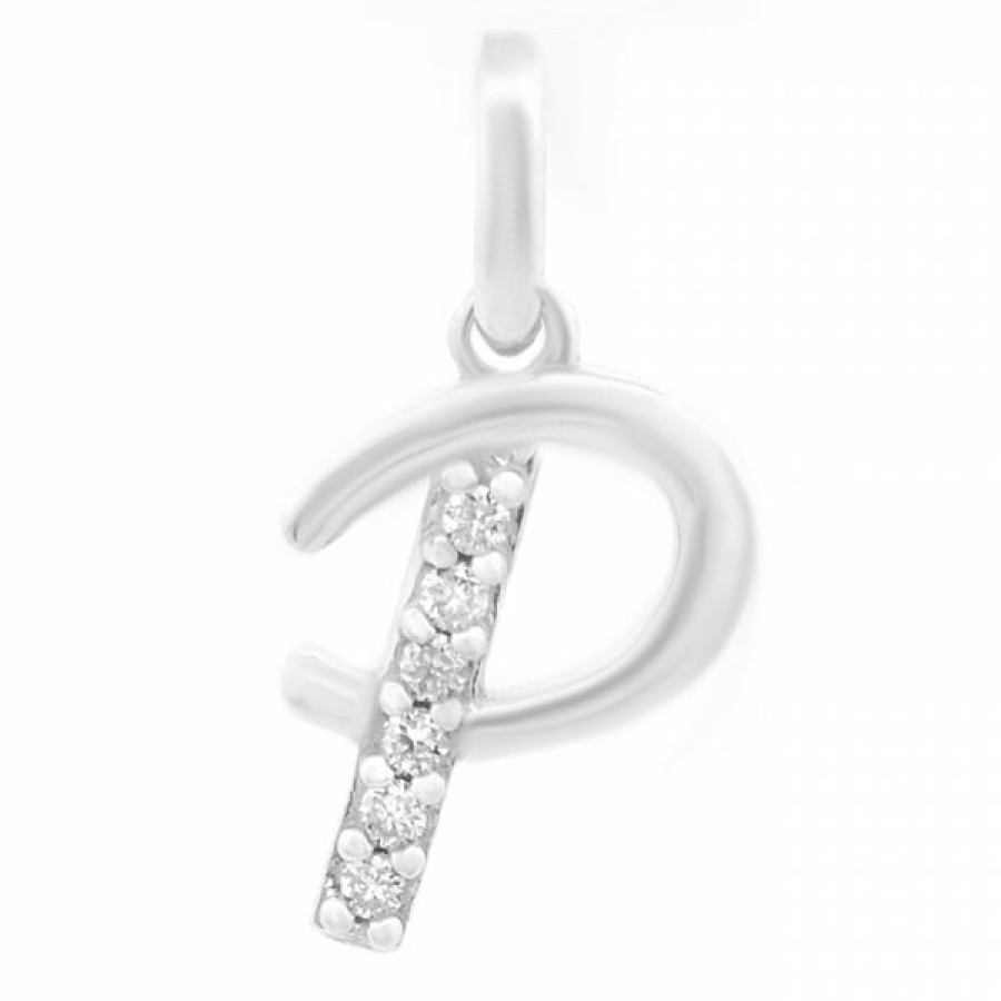 Fine Jewelry Specials The Jewelry Exchange | Lab Diamond Letter "P" Pendant